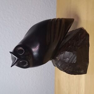 Majestic ironwood hand carved owl